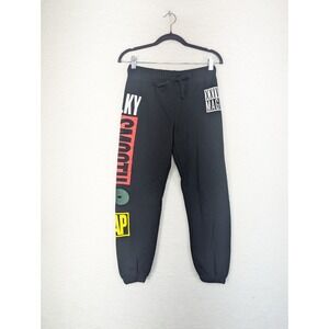 Bruno Mars 24K Tour‎ Black Lyrics Sweat Pants Small